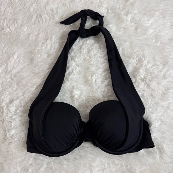 Victoria's Secret Black Bikini Top Size 32C - Picture 2 of 9
